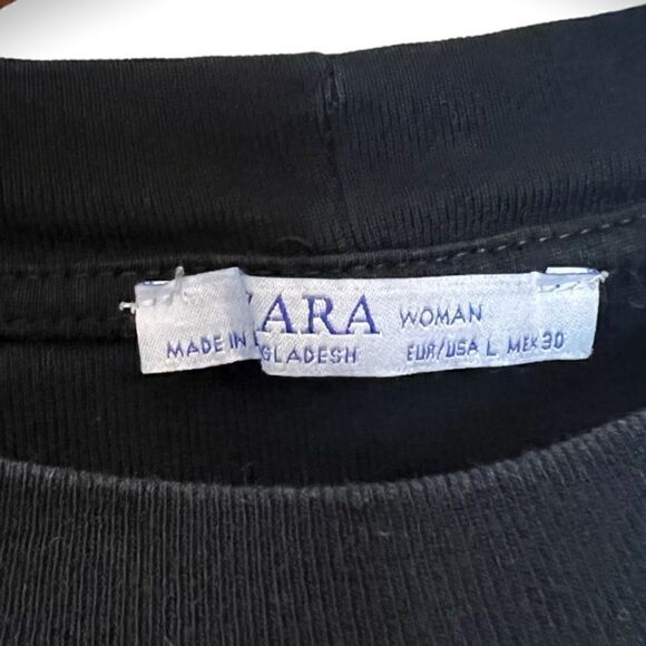 Zara 100% Cotton Crewneck Shirt - Picture 3 of 5